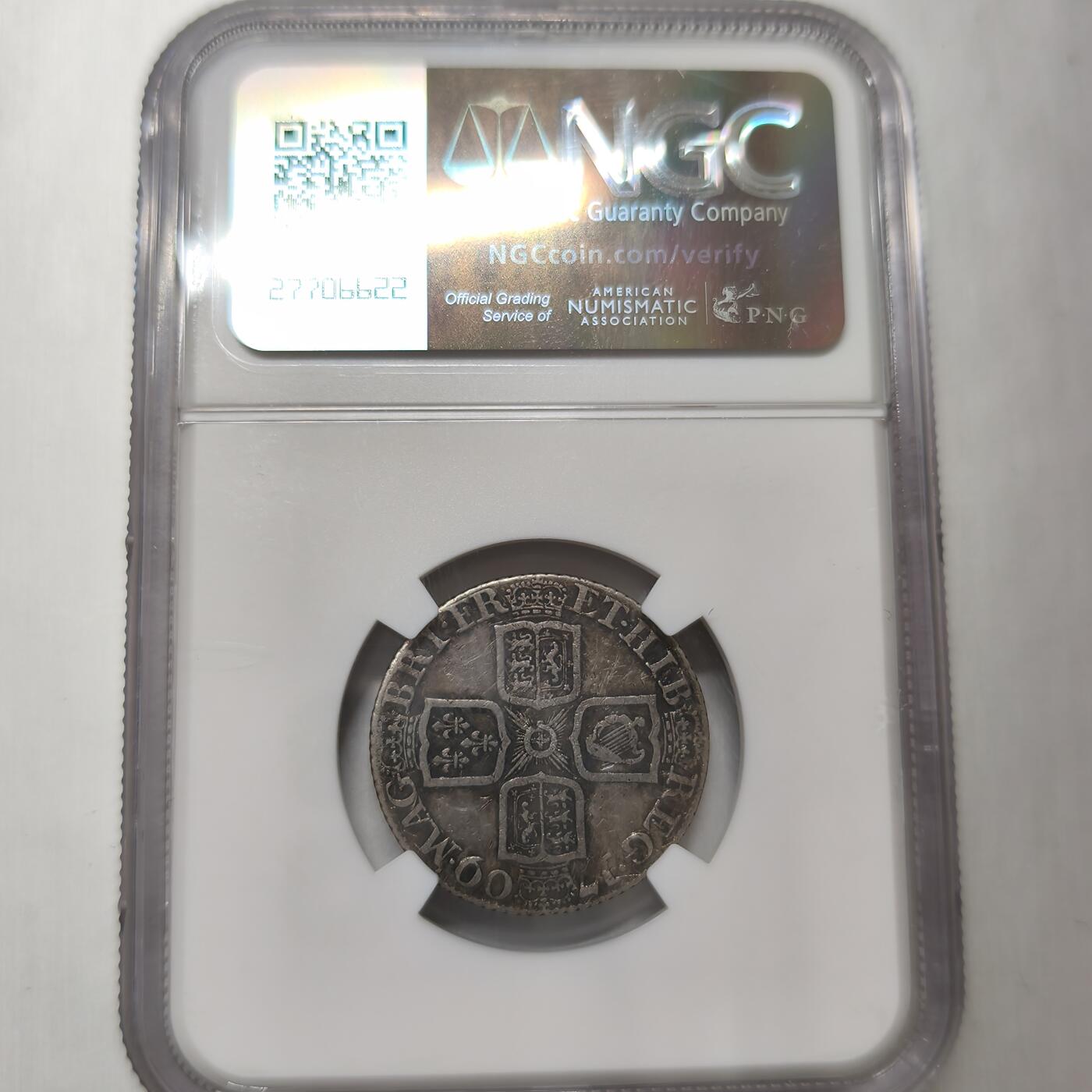 老蟹的宝藏🏴‍☠️ V NGC XFD 英国1709年安妮女王1先令