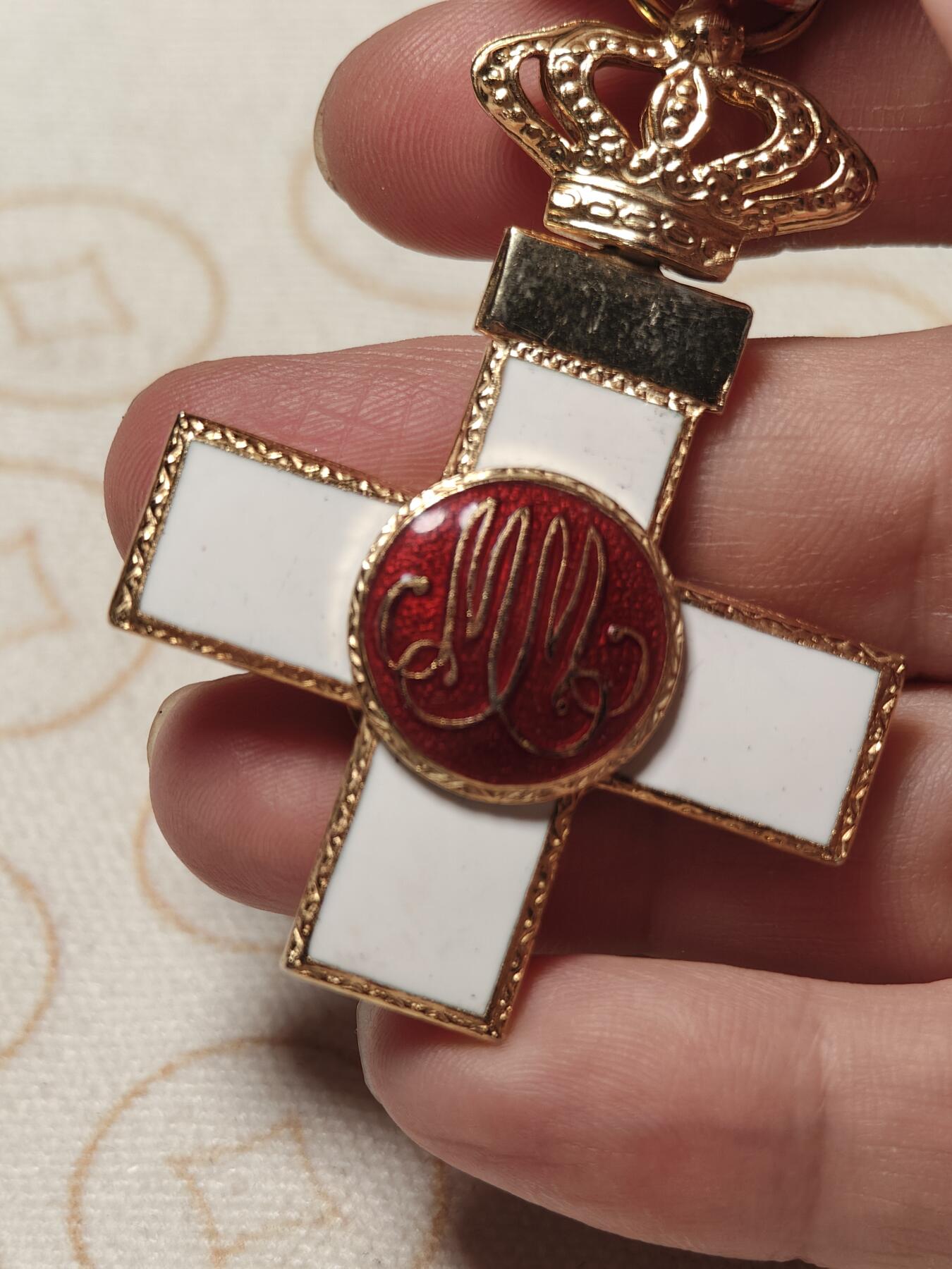 抚柳草堂-第二期章牌钱币 奖章勋章限时免佣 满百包邮 放漏专场 西班牙空军军功勋章 品相不错珐琅完好重33.9g