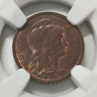 老蟹的宝藏🏴‍☠️ V - NGC MS63RB 法国1911年1分