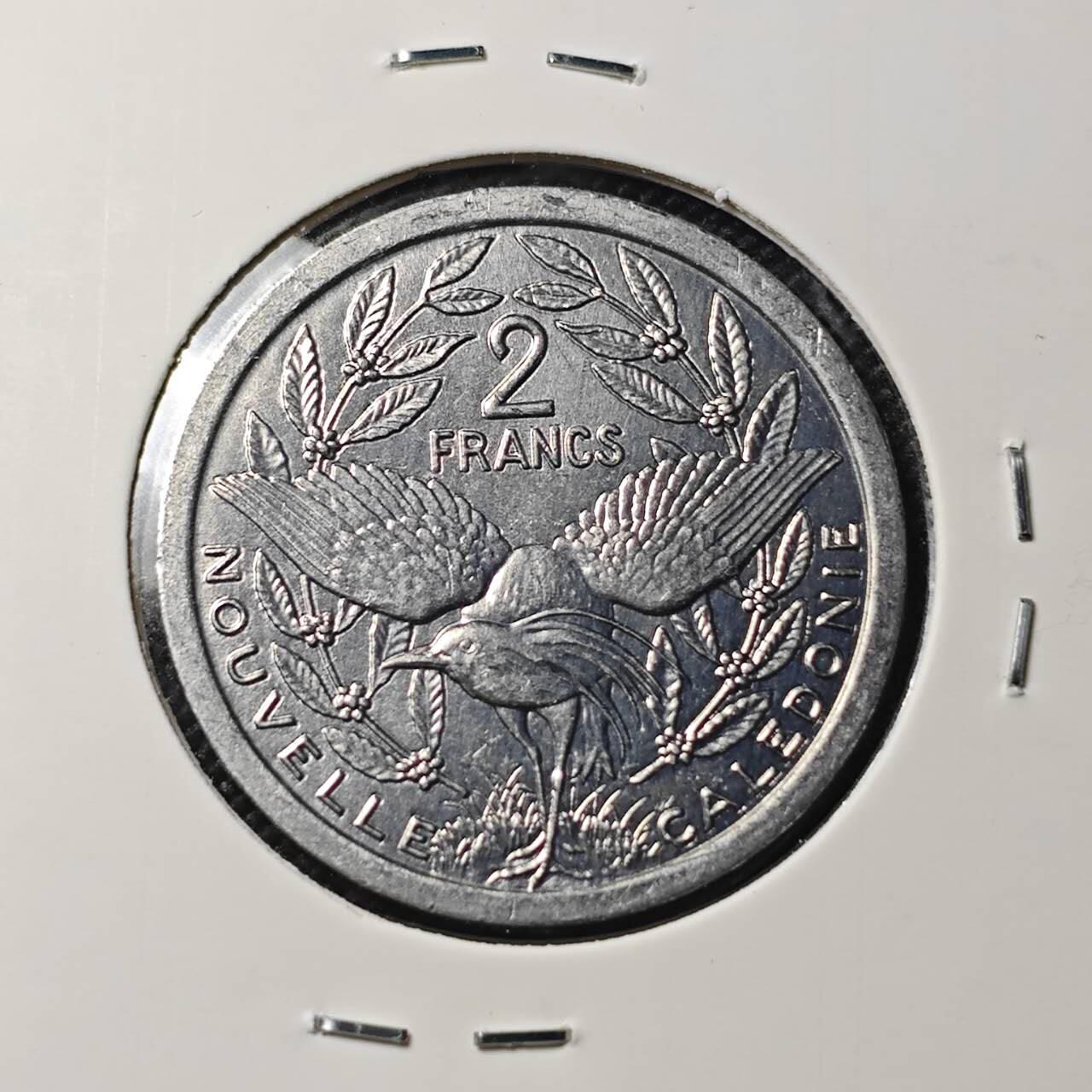 KK钱币收藏小铺 第382期  2月预留时间 周末发货  1999新喀里多尼亚2法郎