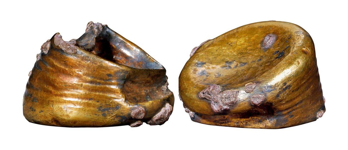 中贸圣佳2025年秋季拍卖会 争辉 中国历代古钱 西汉 银鎏金马蹄金 52.8*32.2mm