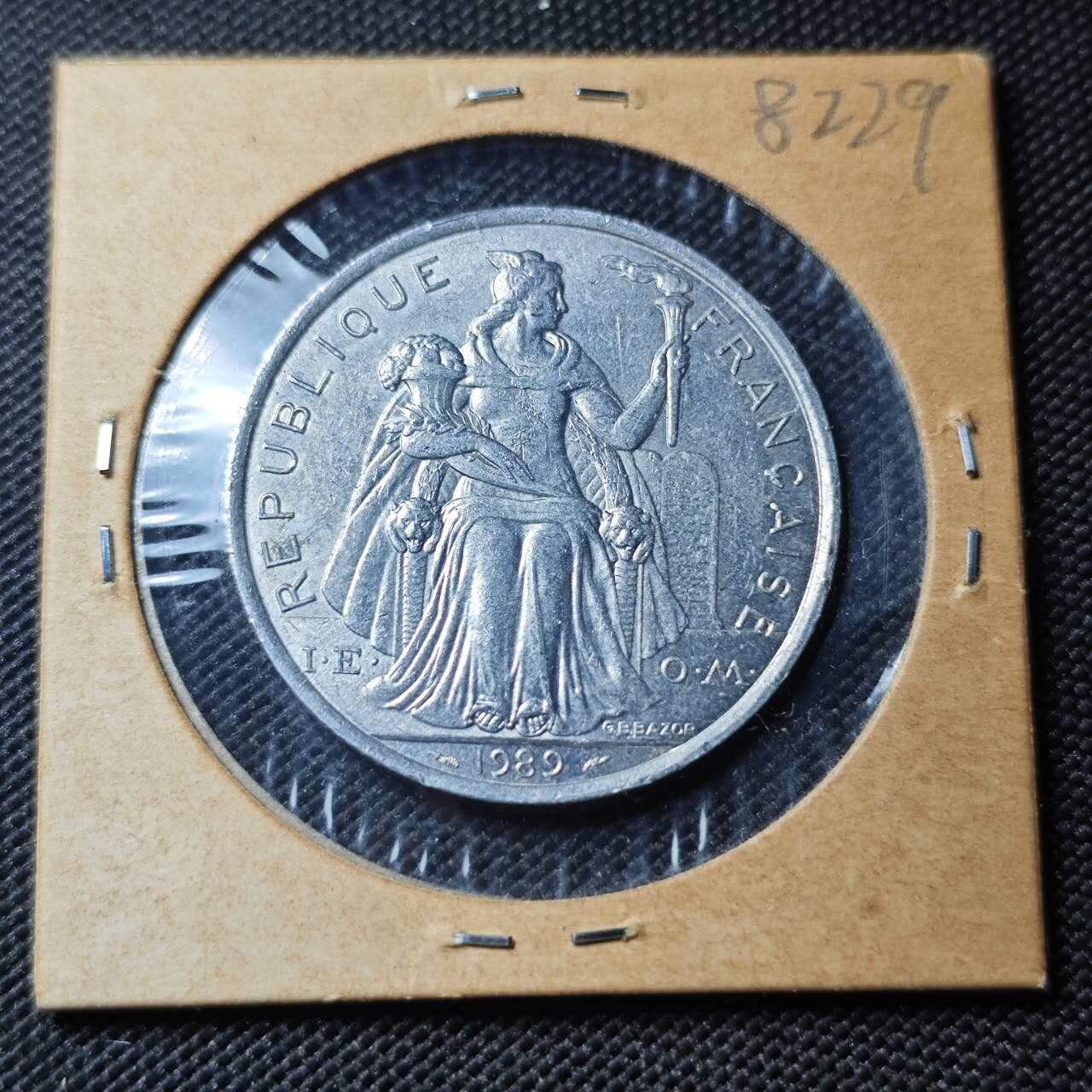 KK钱币收藏小铺 第382期  2月预留时间 周末发货  1989新喀里多尼亚5法郎