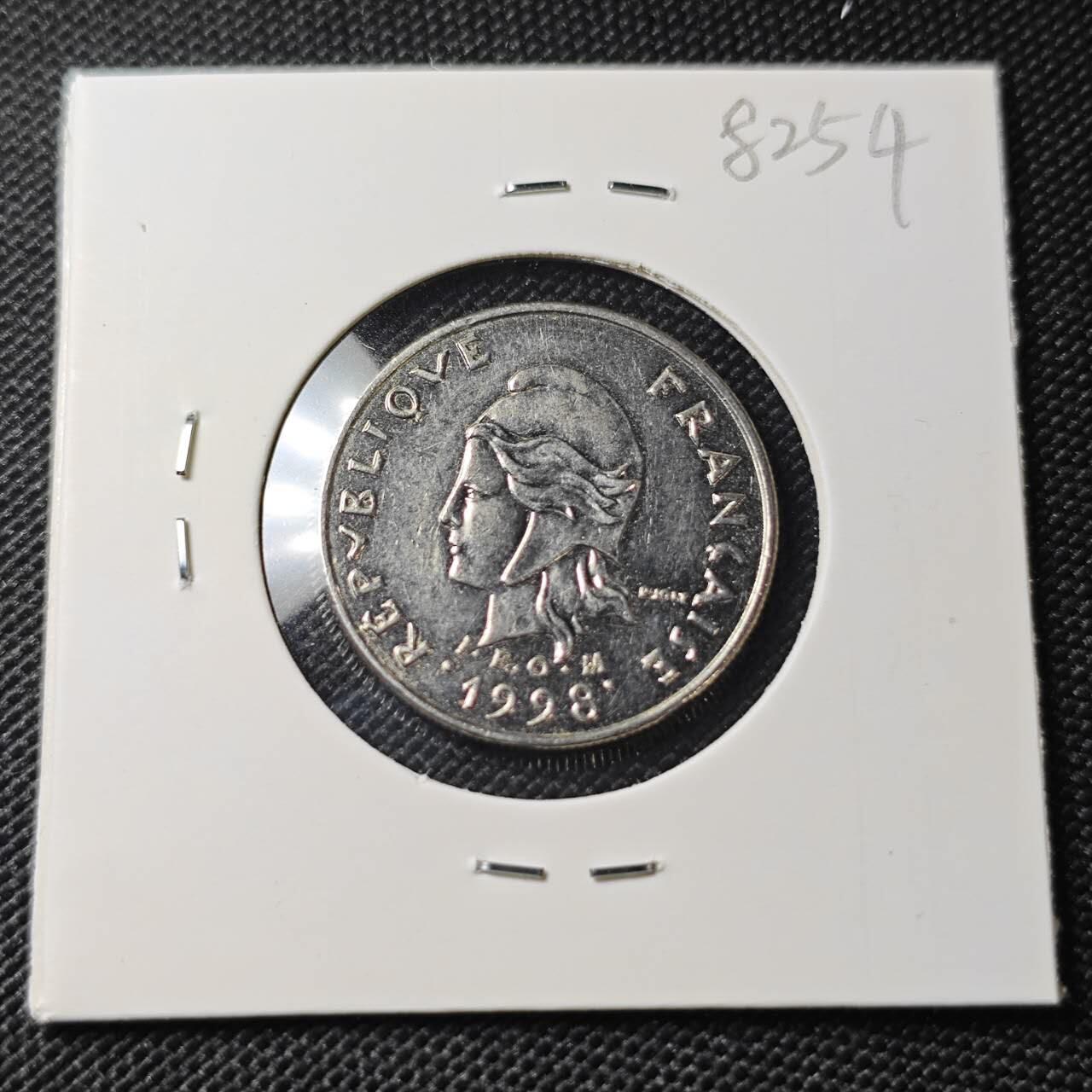 KK钱币收藏小铺 第382期  2月预留时间 周末发货 1998 新喀里多尼亚10法郎