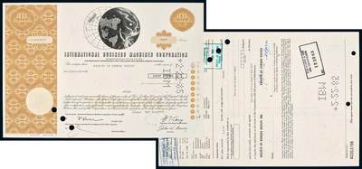 中贸圣佳2025年秋季拍卖会 众妙 - 1973年 国际商业机器公司（International Business Machines Corporation）股票证书