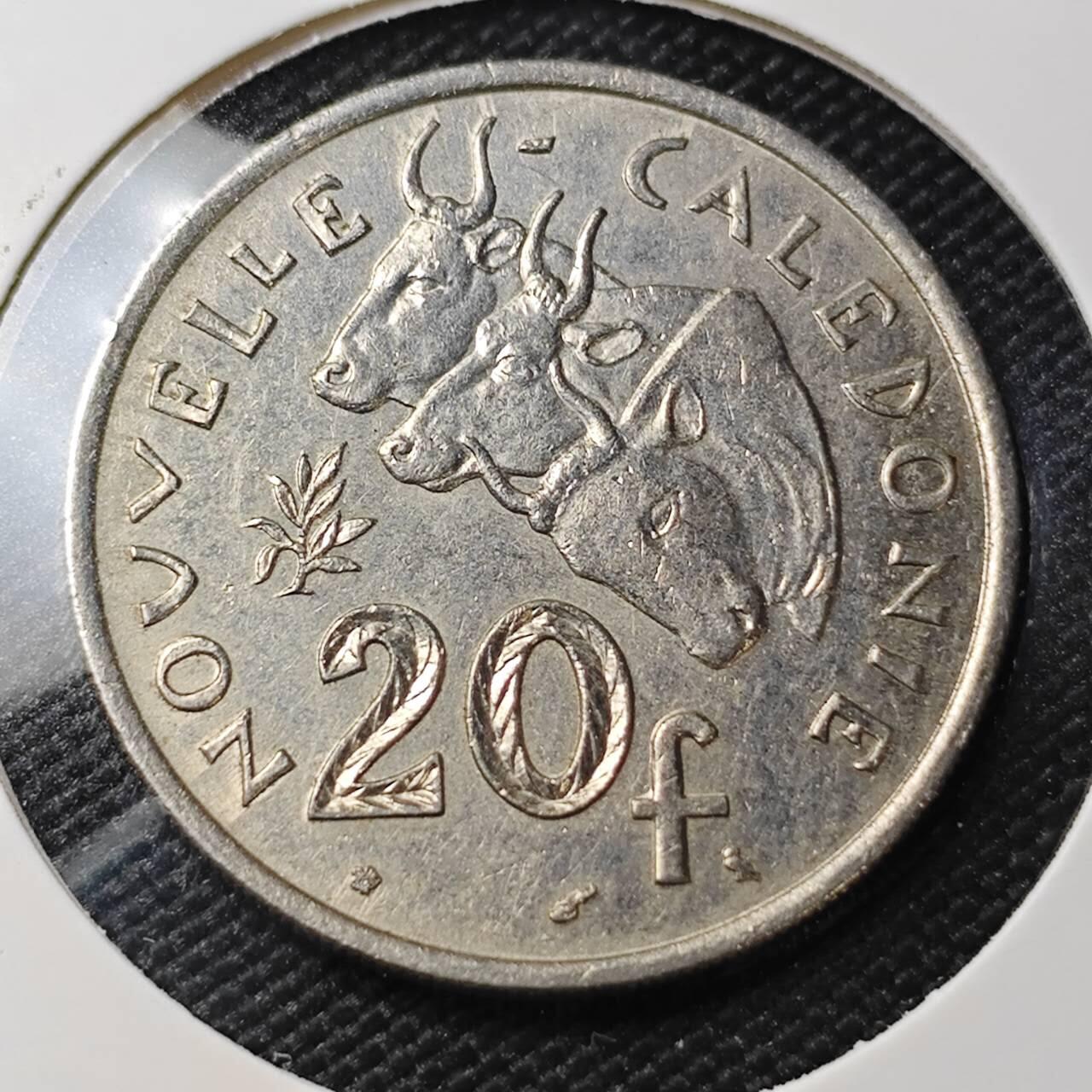 KK钱币收藏小铺 第382期  2月预留时间 周末发货 1967新喀里多尼亚20法郎