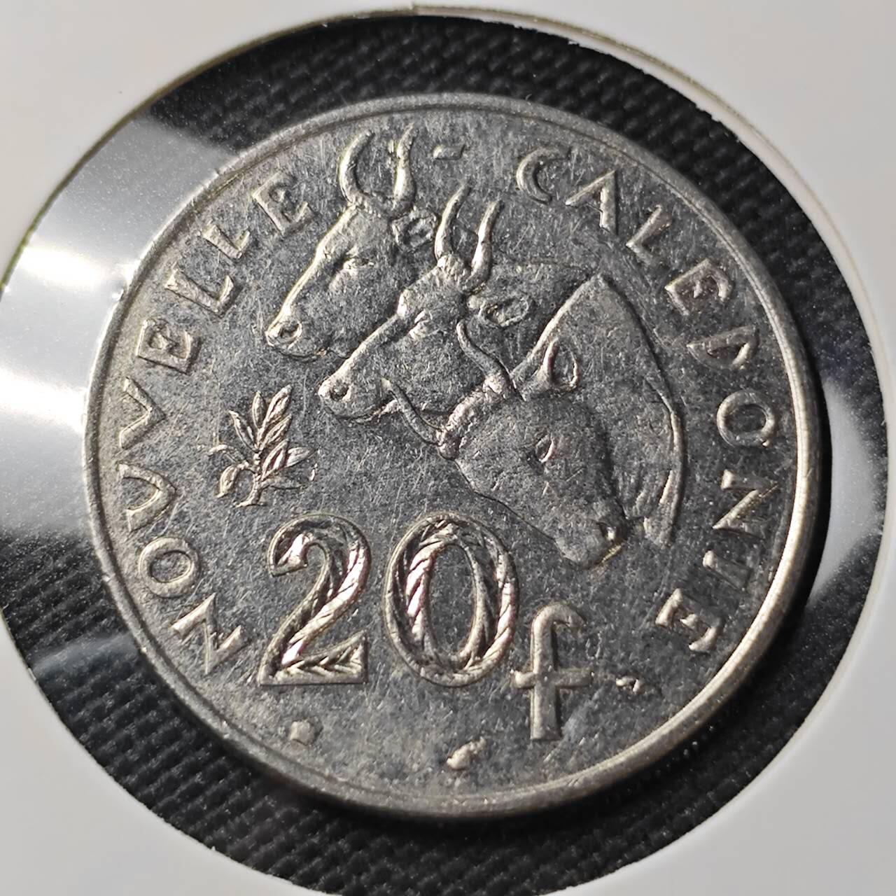 KK钱币收藏小铺 第382期  2月预留时间 周末发货  1990新喀里多尼亚20法郎