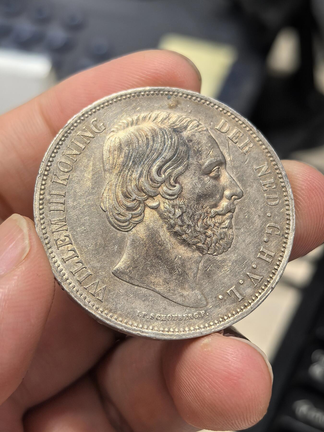 博洋堂世界钱币拍卖第153期（全场包邮） 荷兰1872年威廉三世2.5盾大银币