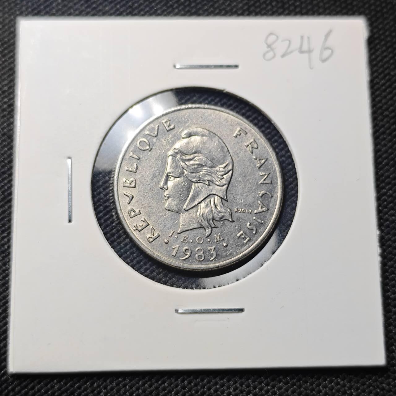 KK钱币收藏小铺 第382期  2月预留时间 周末发货  1983新喀里多尼亚10法郎