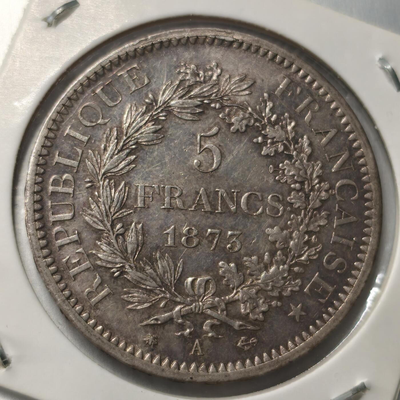 老蟹的宝藏🏴‍☠️ V 法国1873年5法郎银币
