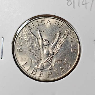 KK钱币收藏小铺 第381期  2月预留时间 周末发货 -  1978智利10比索 自由女神