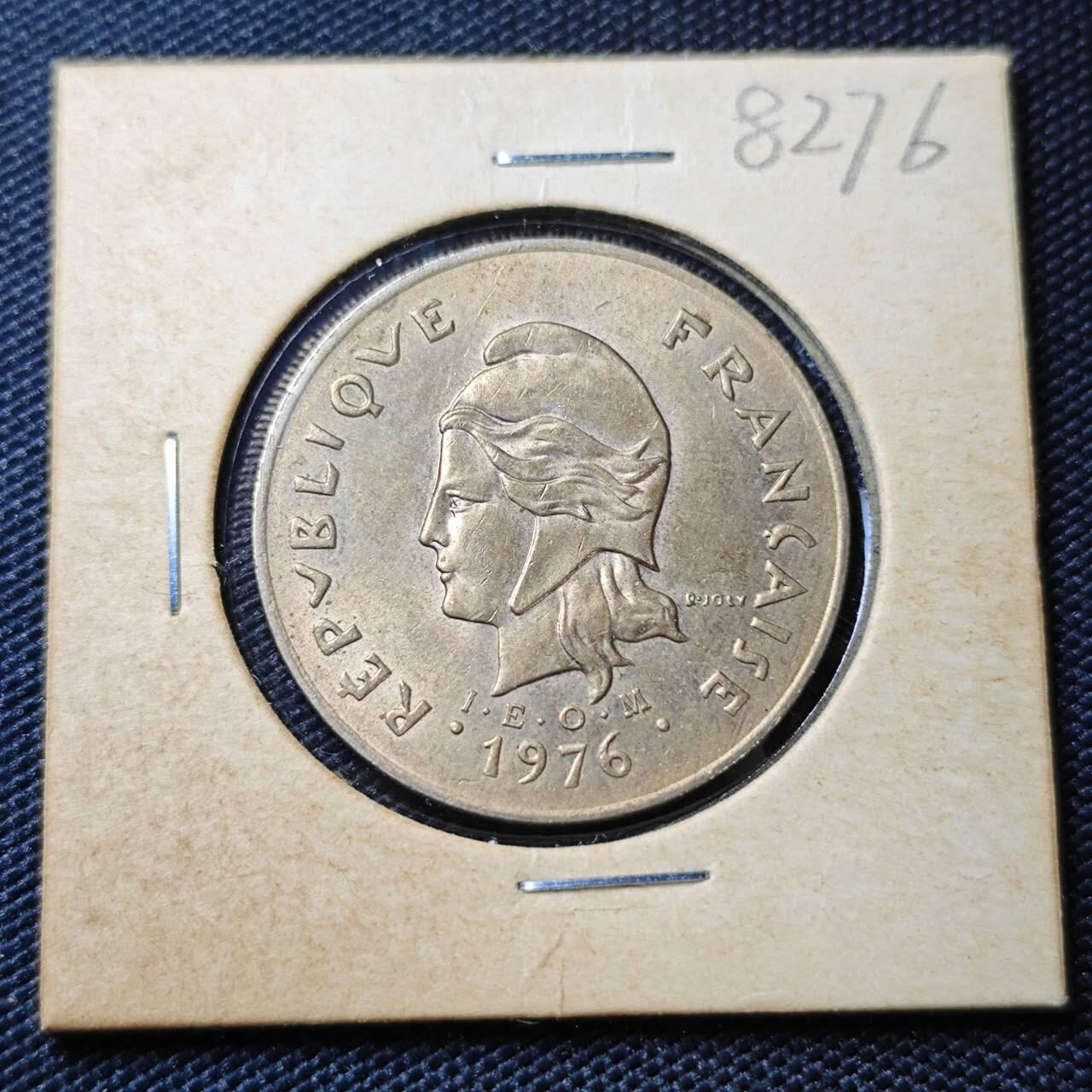 KK钱币收藏小铺 第382期  2月预留时间 周末发货 1967新喀里多尼亚100法郎