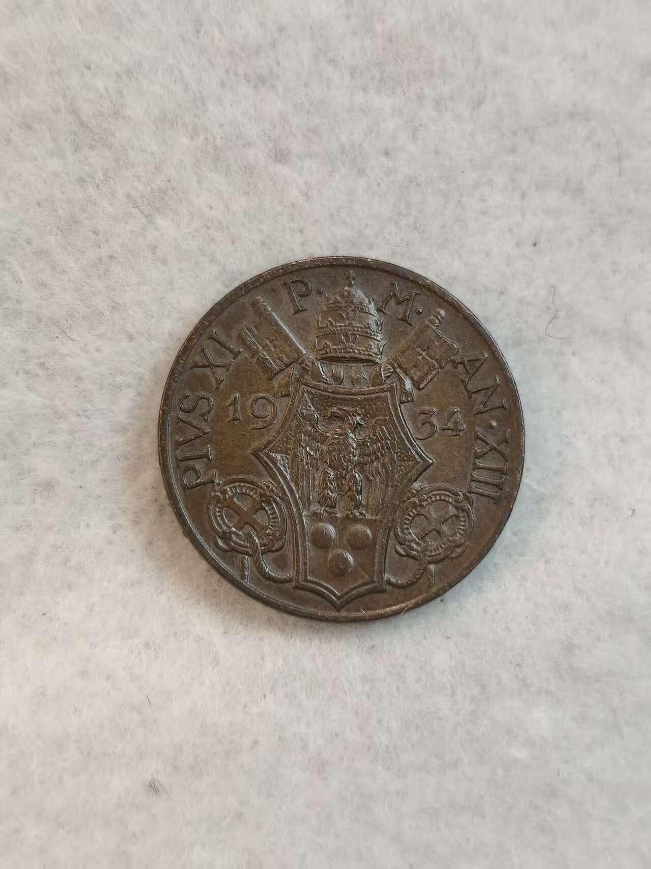 G&W世界散币，银币处理专场（第39场） 梵蒂冈1937年10分  铜币