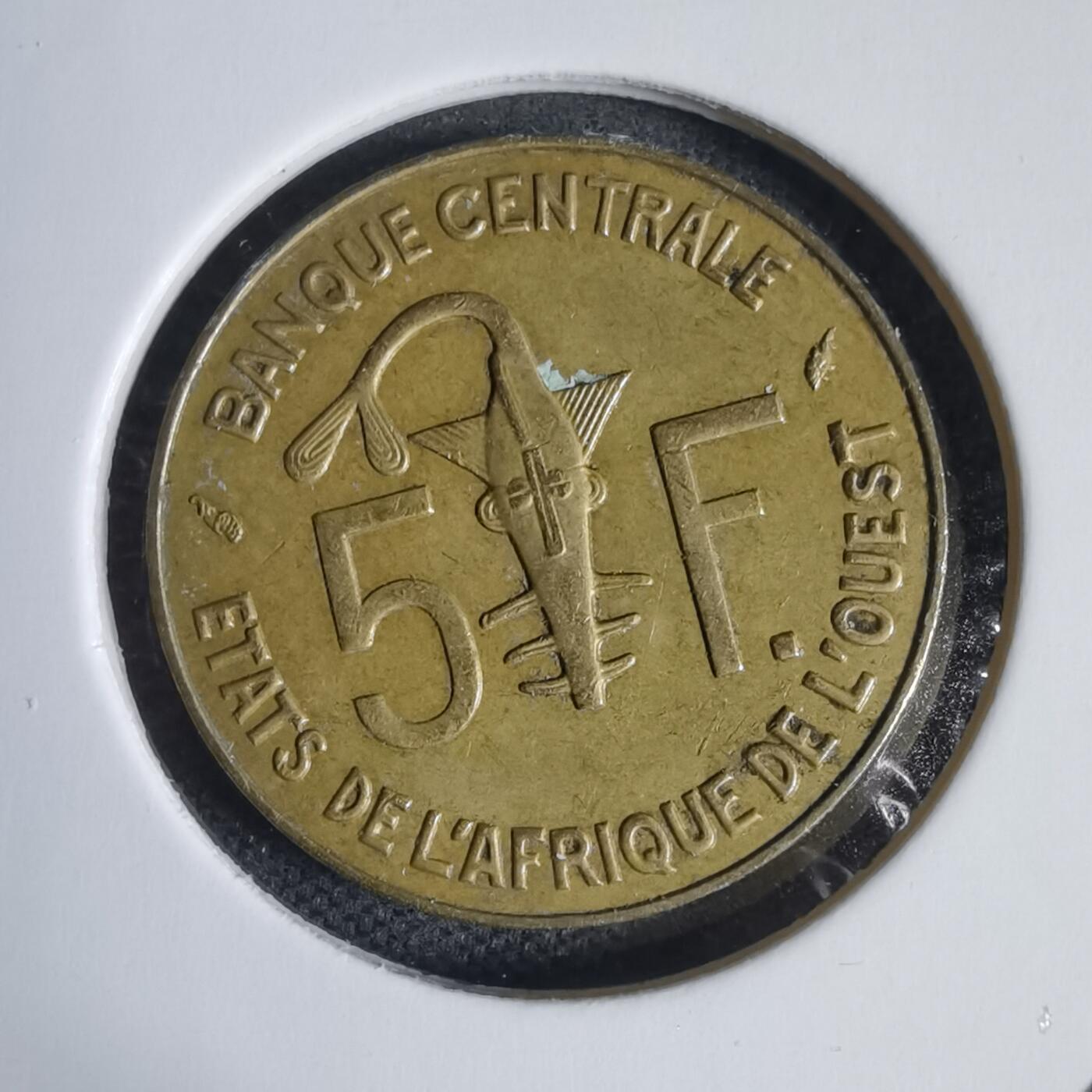 沼泽如烟--第937场 西非1989年5法郎