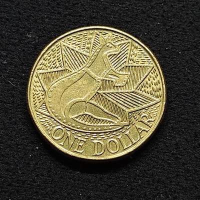 【全场包邮】纯粹捡漏拍486场（免费代拍第23场） - 澳大利亚1988年1元土著艺术袋鼠纪念币