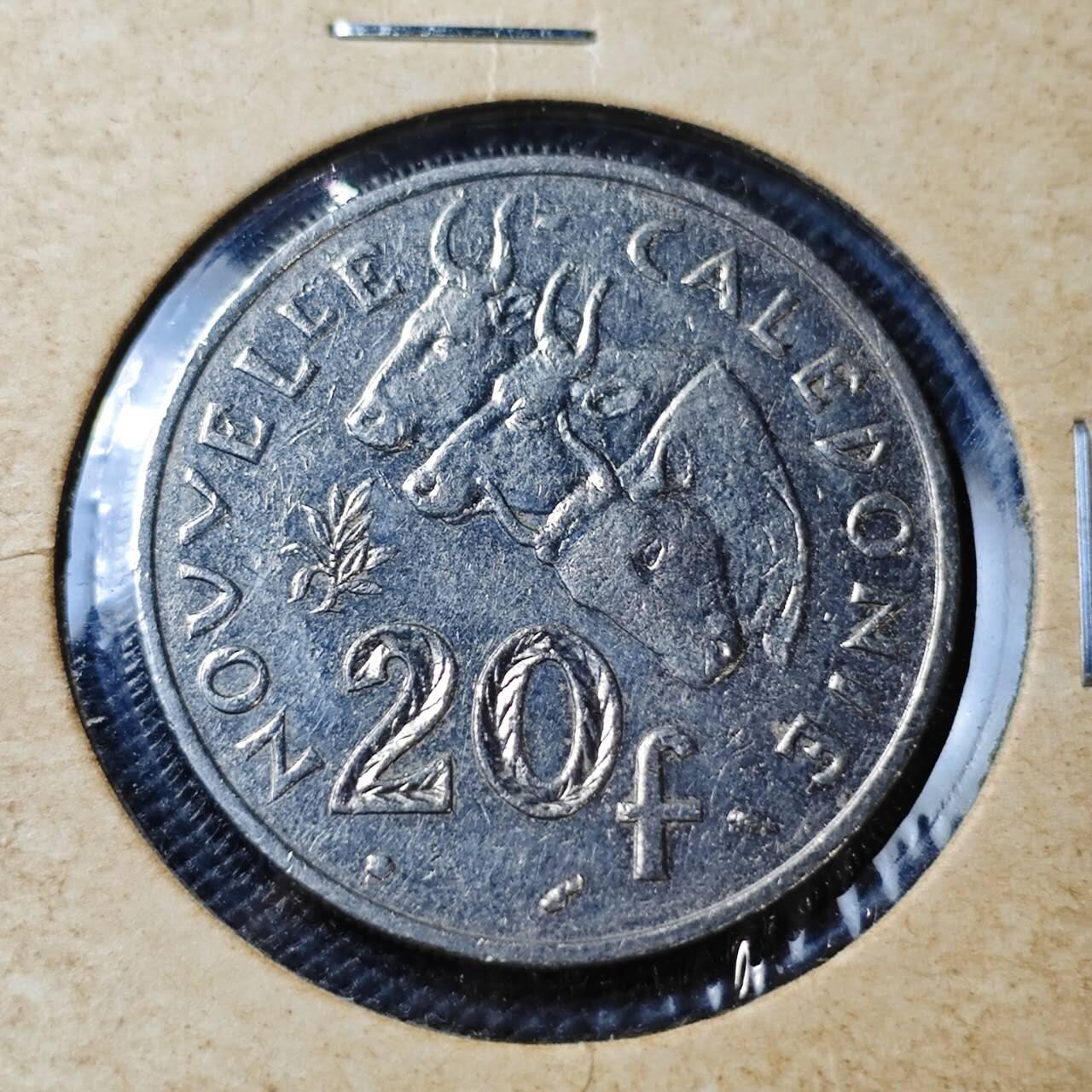 KK钱币收藏小铺 第382期  2月预留时间 周末发货 1991新喀里多尼亚20法郎