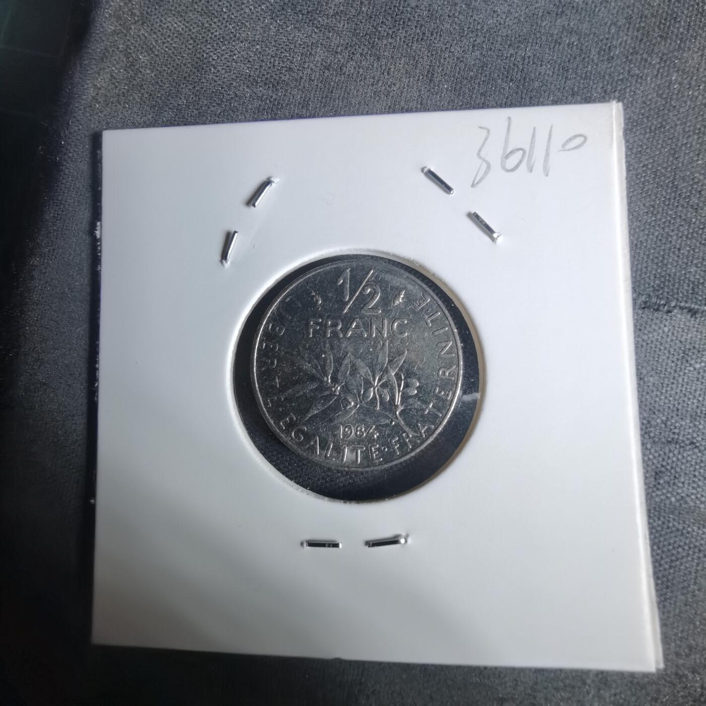 沼泽如烟--第936场 法国1984年二分之一法郎