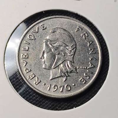 KK钱币收藏小铺 第382期  2月预留时间 周末发货 - 1970新喀里多尼亚10法郎