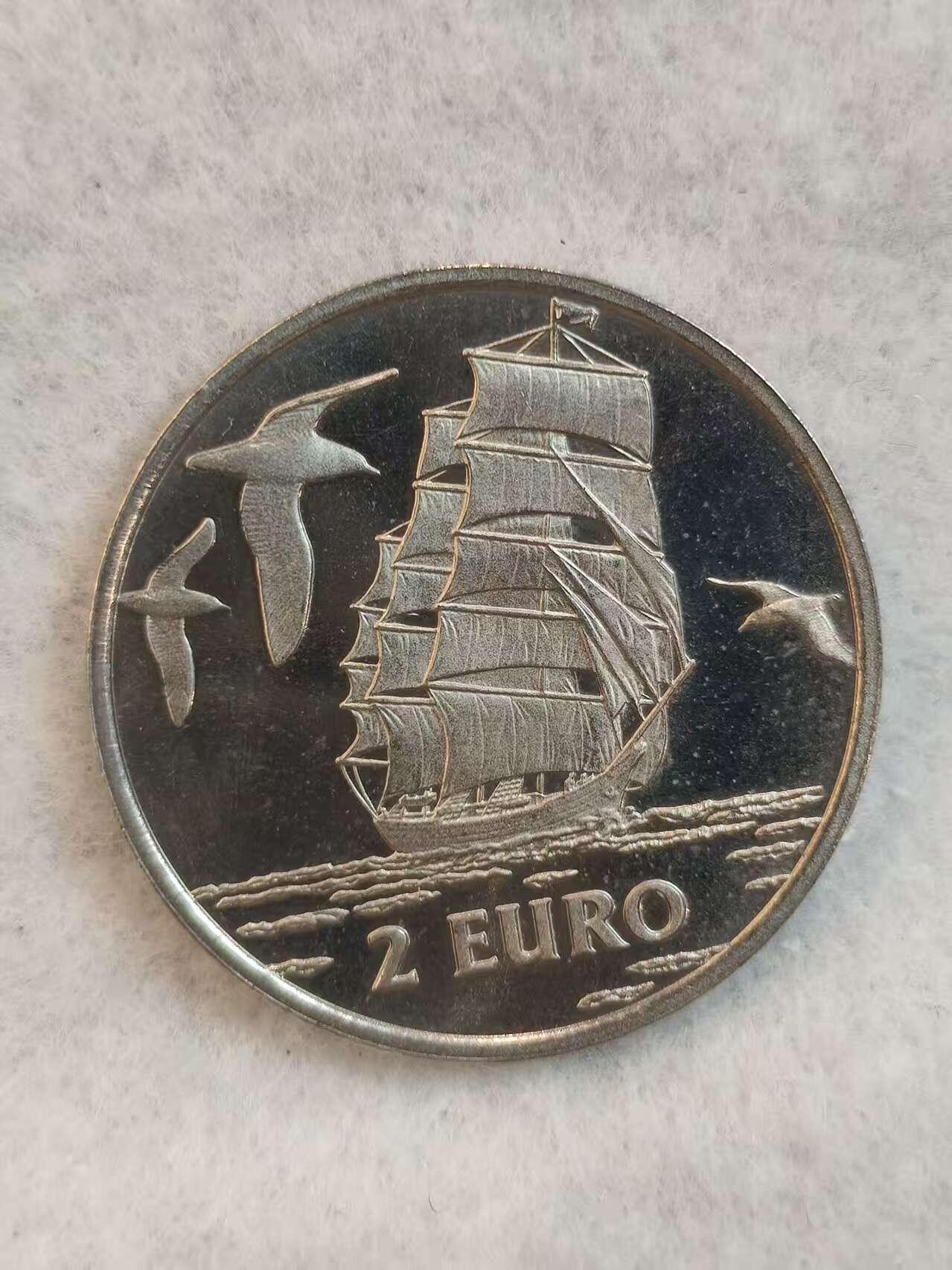 G&W世界散币，银币处理专场（第39场） 荷兰1997年 帆船节 2欧元