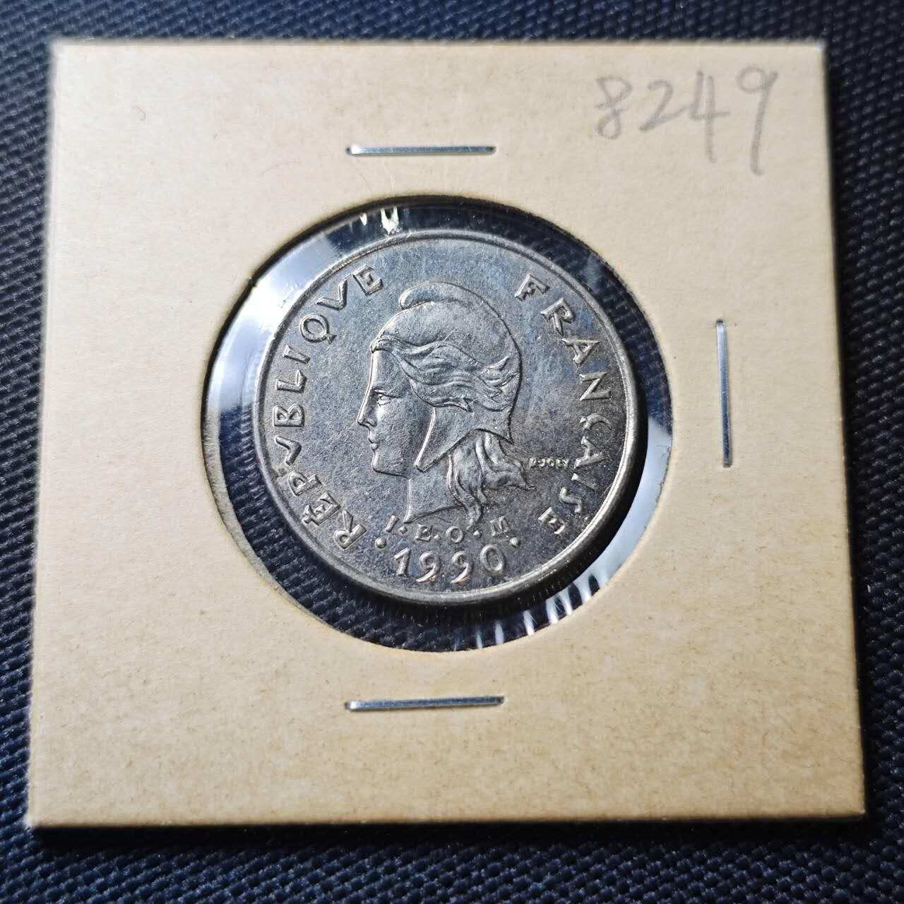 KK钱币收藏小铺 第382期  2月预留时间 周末发货 1990新喀里多尼亚10法郎