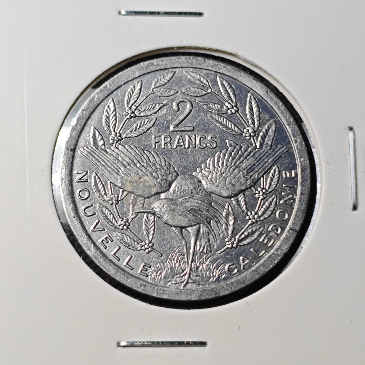 KK钱币收藏小铺 第382期  2月预留时间 周末发货  1987新喀里多尼亚2法郎