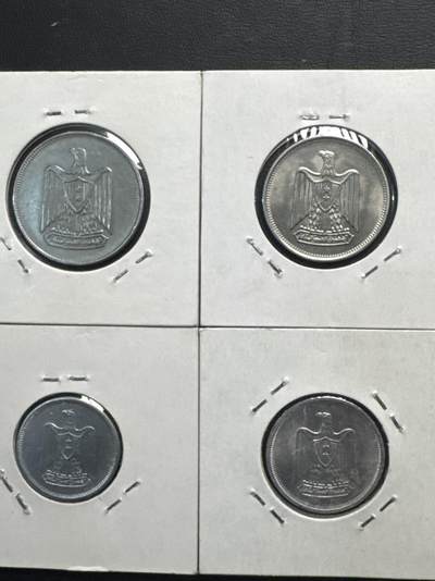 ❤️【币观天下】❤️ 第335期钱币拍卖- 2025.12.19周五晚上6点半场-长期征集拍品 - 埃及1967年4枚套