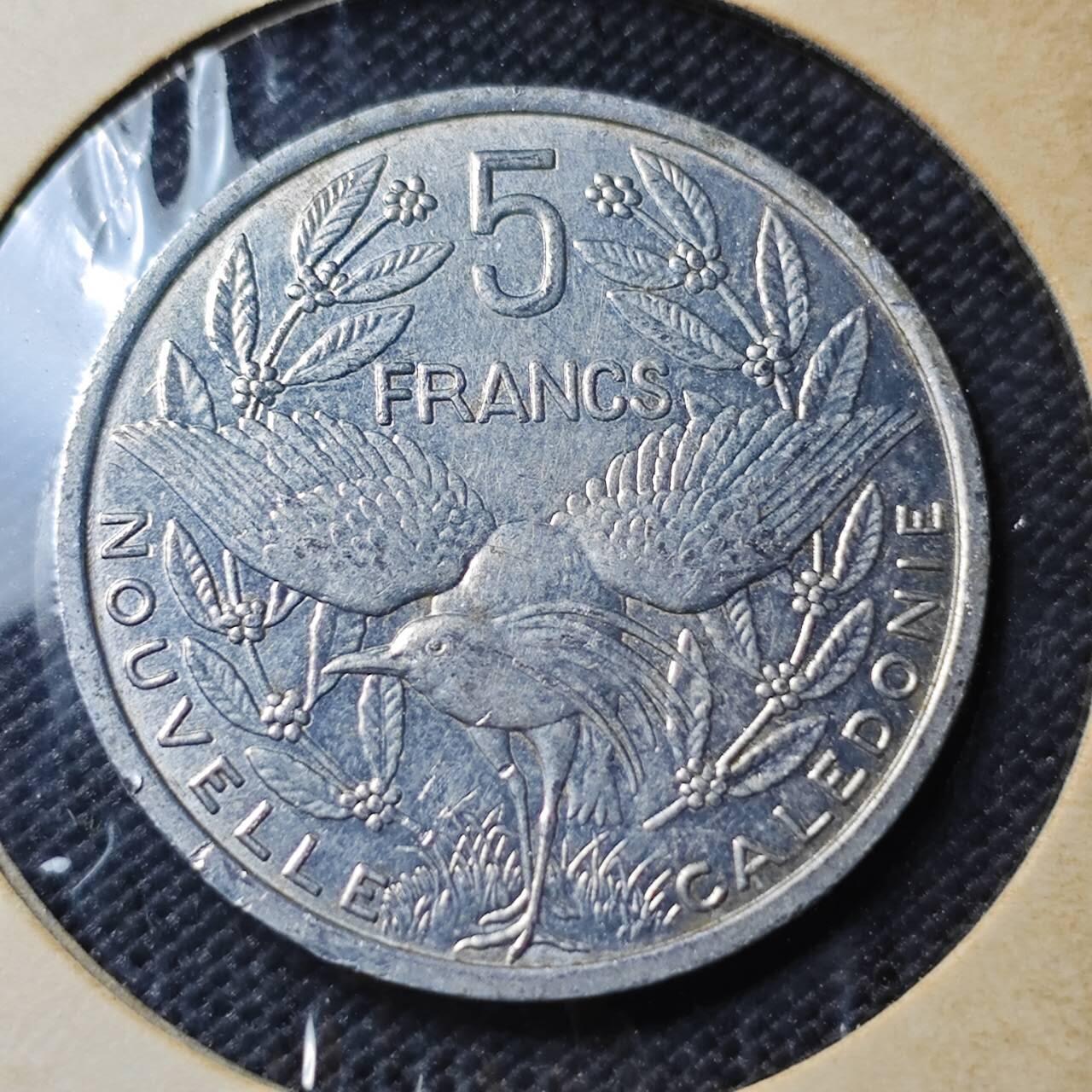 KK钱币收藏小铺 第382期  2月预留时间 周末发货  1986新喀里多尼亚5法郎