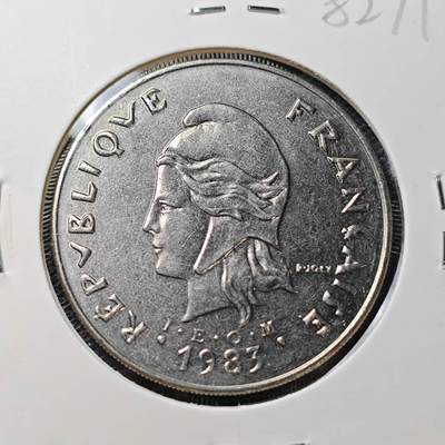 KK钱币收藏小铺 第382期  2月预留时间 周末发货 -  1983新喀里多尼亚50法郎