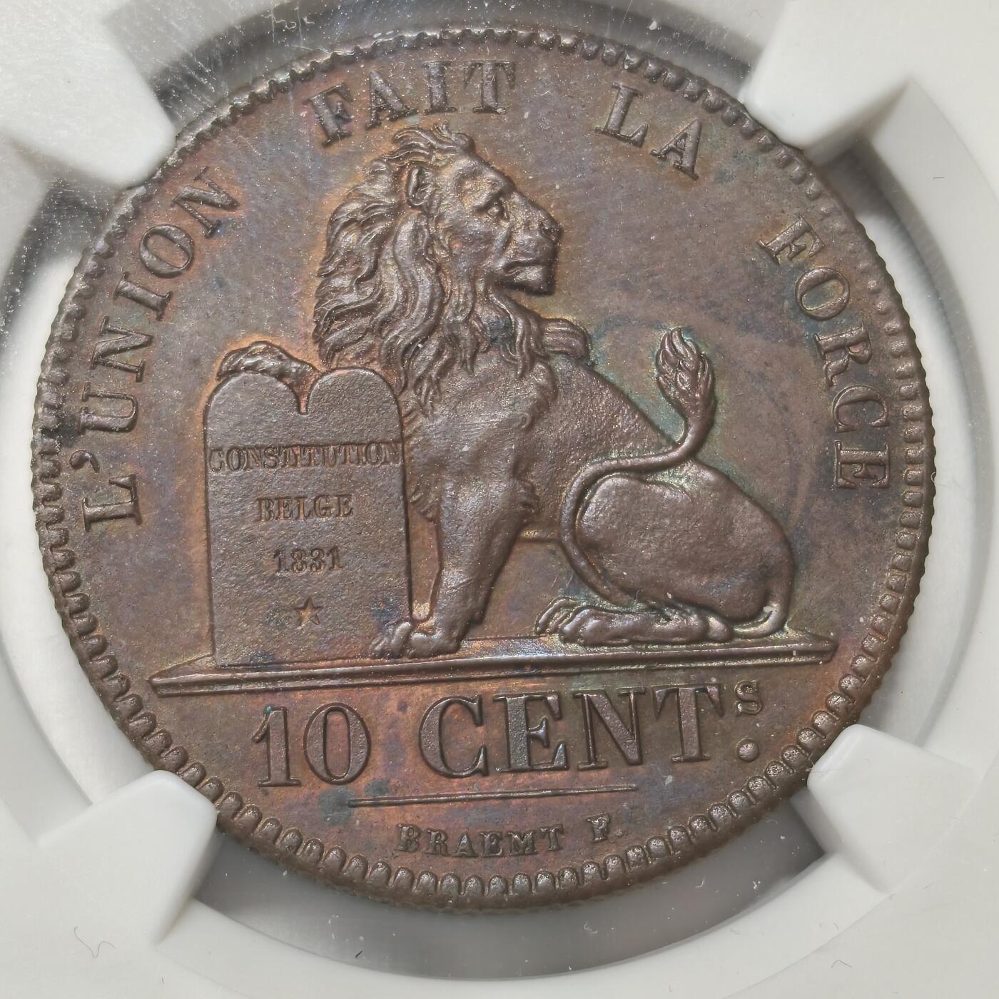 老蟹的宝藏🏴‍☠️ V NGC UNCD 比利时1832年10分