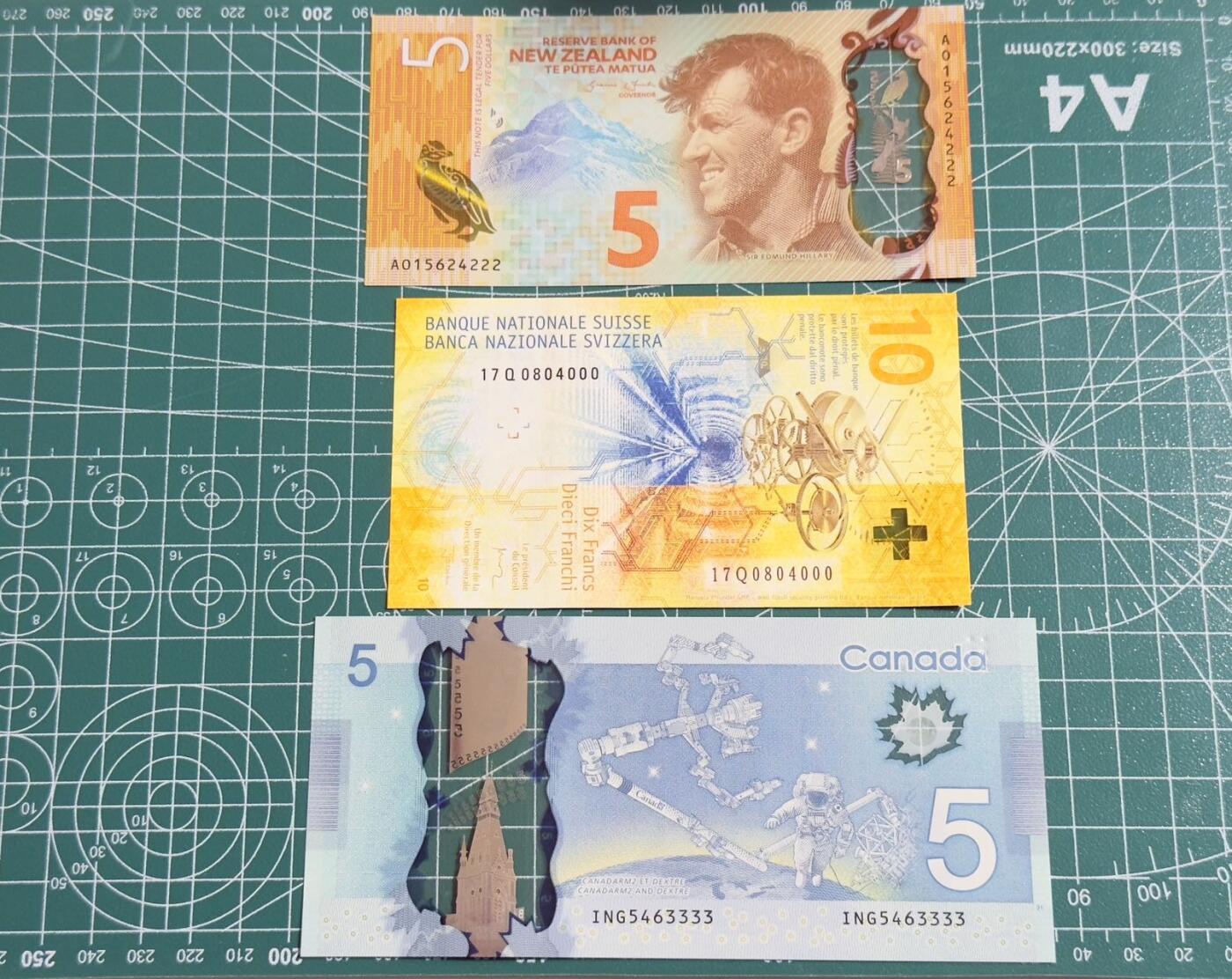 【礼羽收藏】🌏世界钱币拍卖第116期 新西兰加拿大瑞士三张小面值含2张豹子一张狮子号unc品相