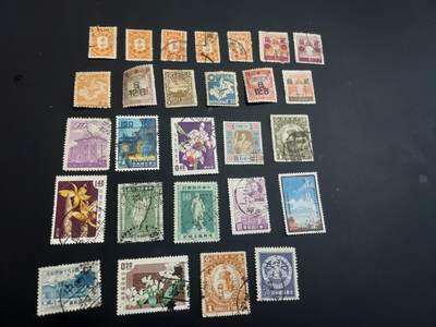 博彦收藏  TM 12月20日 8点 邮票专场 全场包邮 - 民国 旧票一组 个别瑕疵，大部分上品