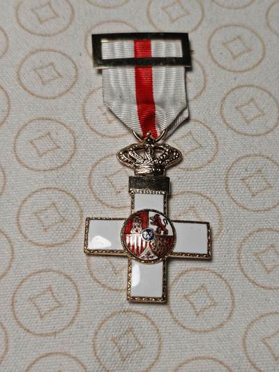 抚柳草堂-第二期章牌钱币 奖章勋章限时免佣 满百包邮 放漏专场 - 西班牙空军军功勋章 品相不错珐琅完好重33.9g