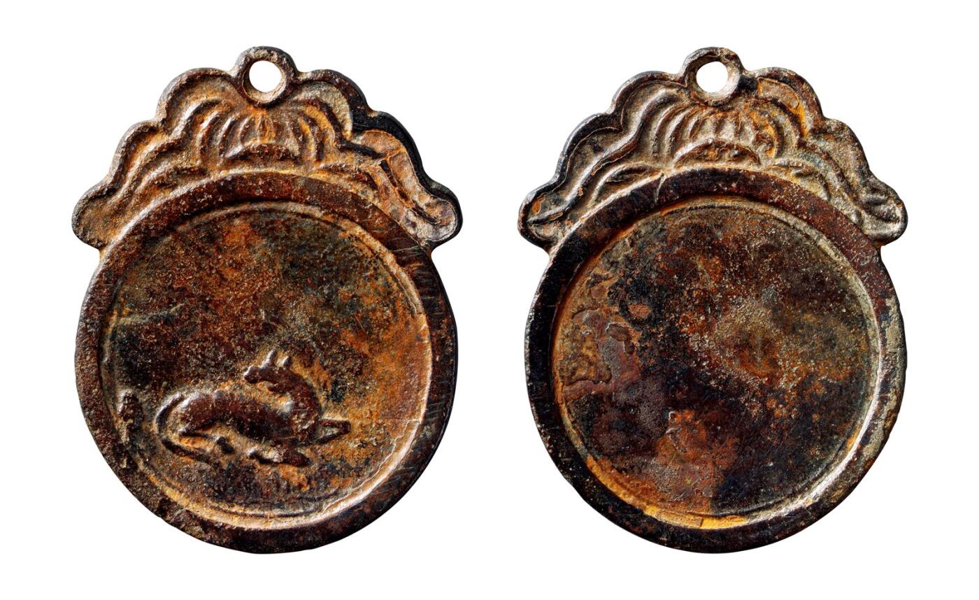 中贸圣佳2025年秋季拍卖会 争辉 中国历代古钱 明 铜质鹿牌 61.2*2.7mm