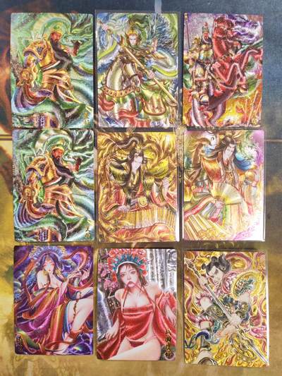 阳大大卡牌拍卖第87期（持续收拍品，周六晚上九点截拍，进群福利早知道） - 【粗闪】墨婉文化  艺术家系列粗闪9张