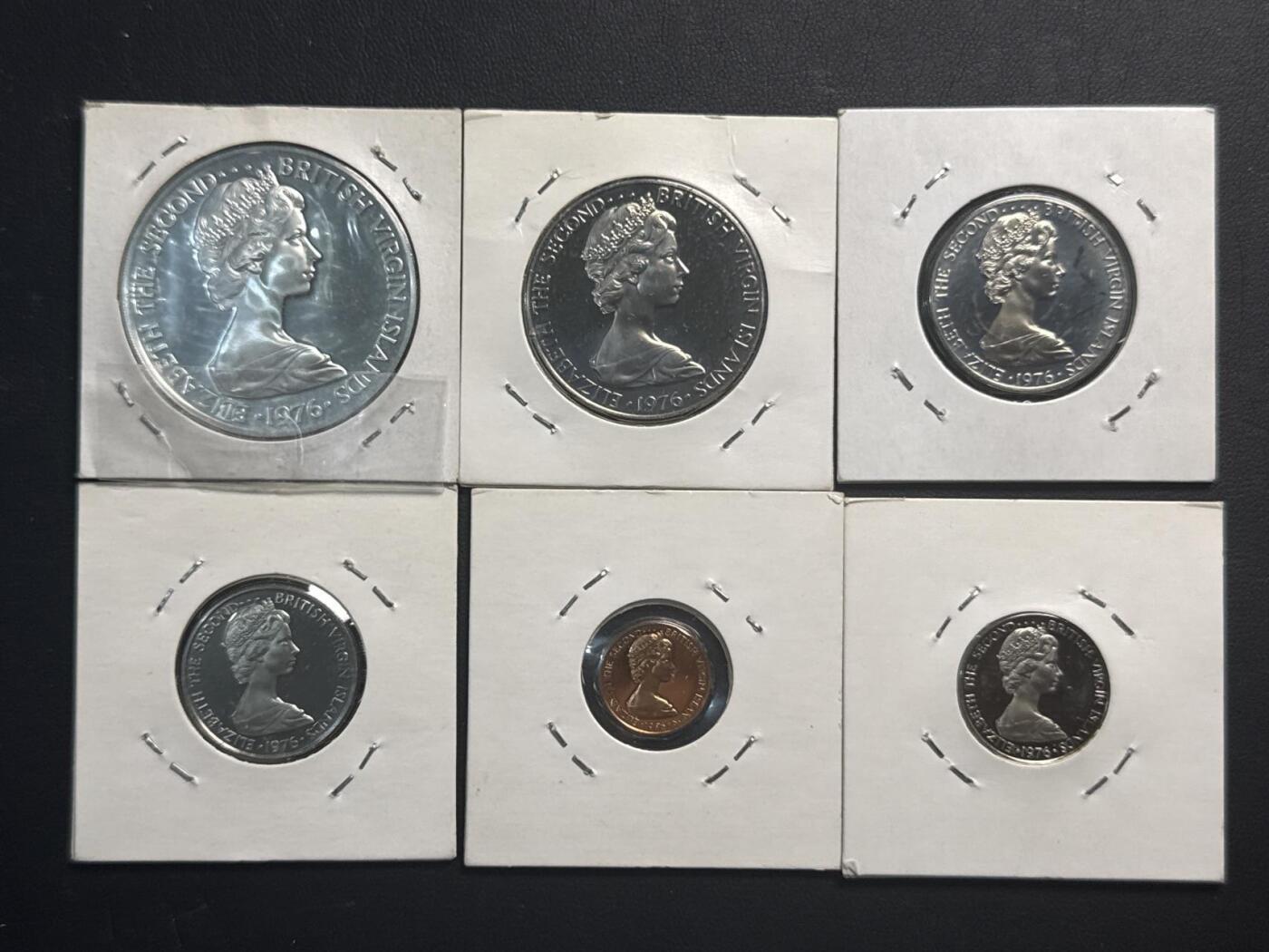 ❤️【币观天下】❤️ 第335期钱币拍卖- 2025.12.19周五晚上6点半场-长期征集拍品 维尔京群岛1976年精制套币6枚套含1银币