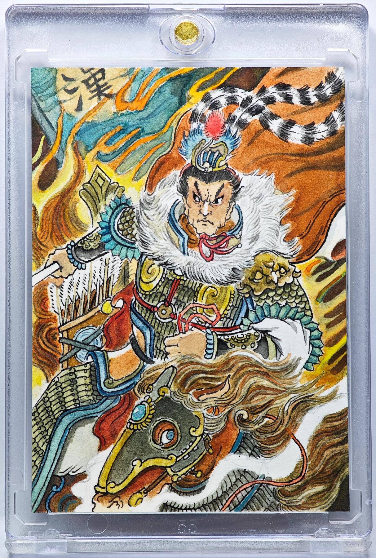 白泽拍卖卡牌手绘专场第30期（白金之夜 跨年大拍） 2025 林白鹭手绘卡 吕布  林白鹭亲签 卡砖封装