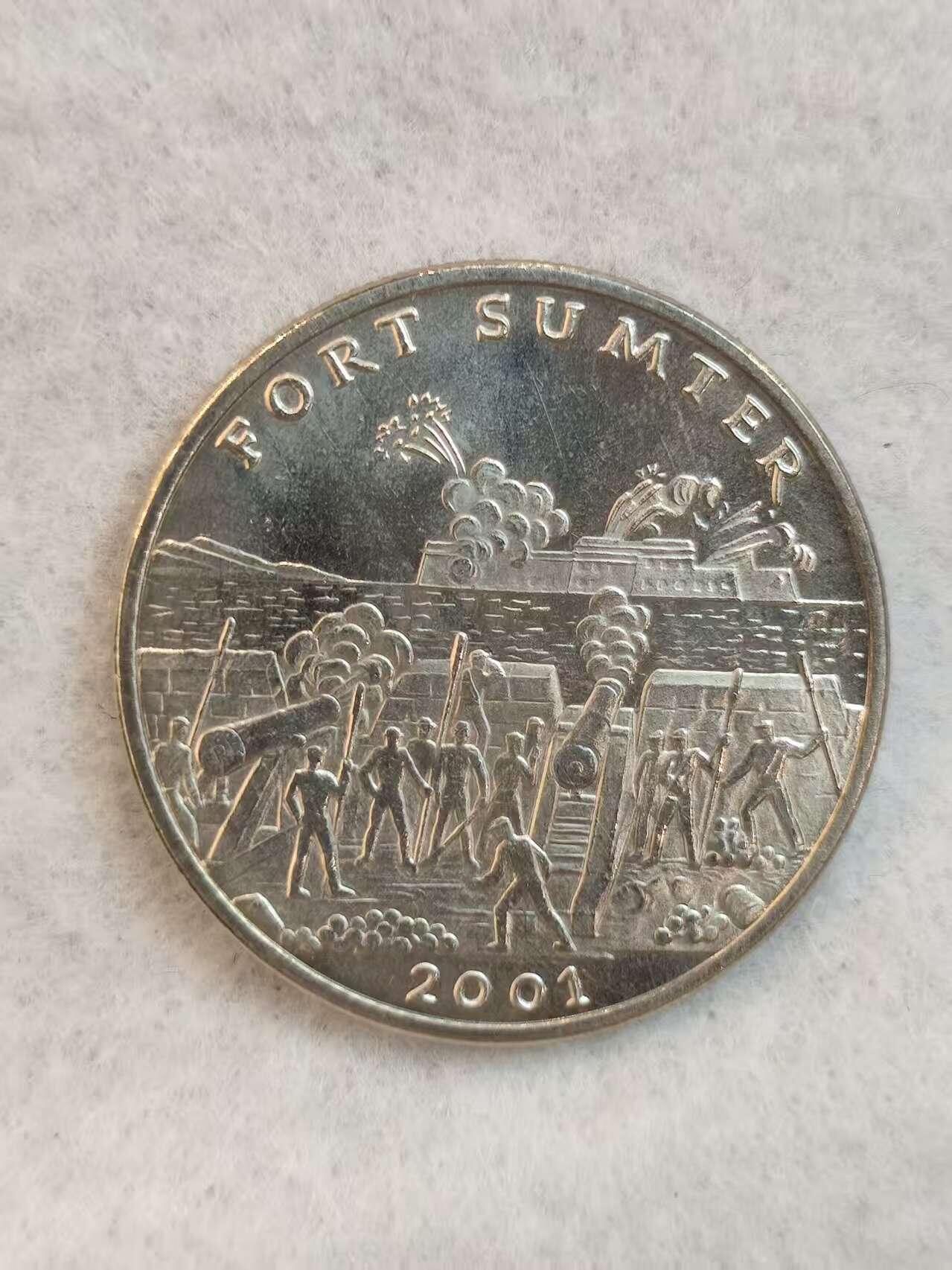 G&W世界散币，银币处理专场（第39场） 利比里亚2001年5元  美国1861年萨姆特堡战役