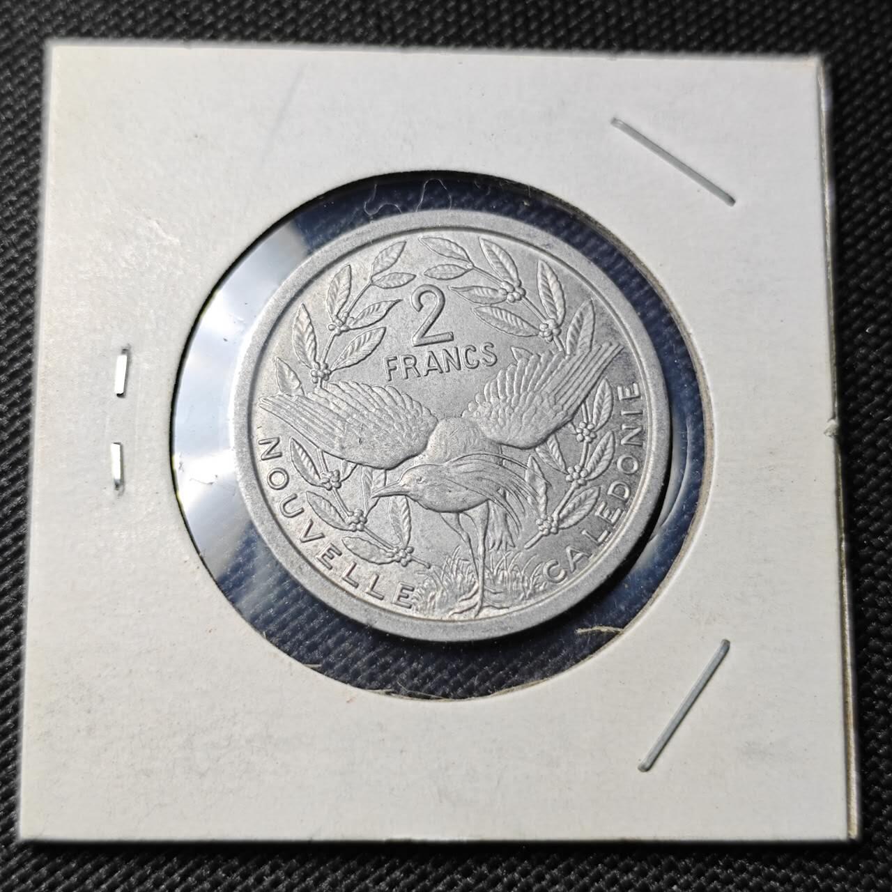 KK钱币收藏小铺 第382期  2月预留时间 周末发货  1971新喀里多尼亚2法郎