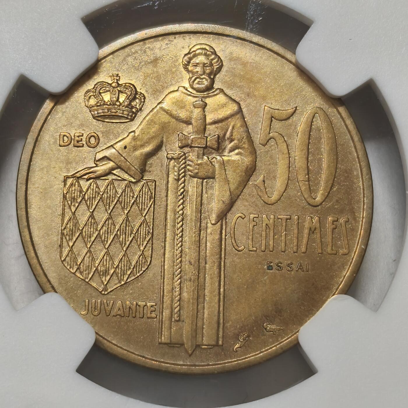 老蟹的宝藏🏴‍☠️ V NGC PF64 摩纳哥1962年50分样币