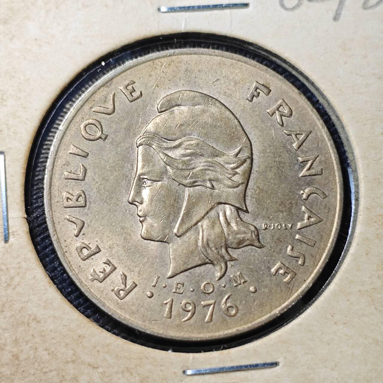 KK钱币收藏小铺 第382期  2月预留时间 周末发货 1967新喀里多尼亚100法郎