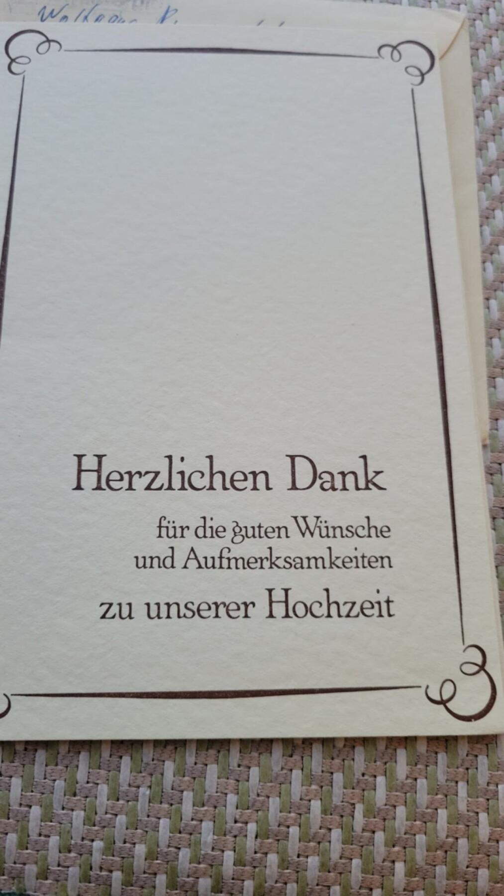 嘉宝良覃世界勋赏第19期拍卖 德国结婚请柬一封