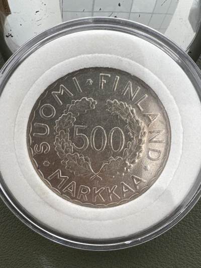 ❤️【币观天下】❤️ 第335期钱币拍卖- 2025.12.19周五晚上6点半场-长期征集拍品 - 芬兰1952年奥运会纪念币500马克银币