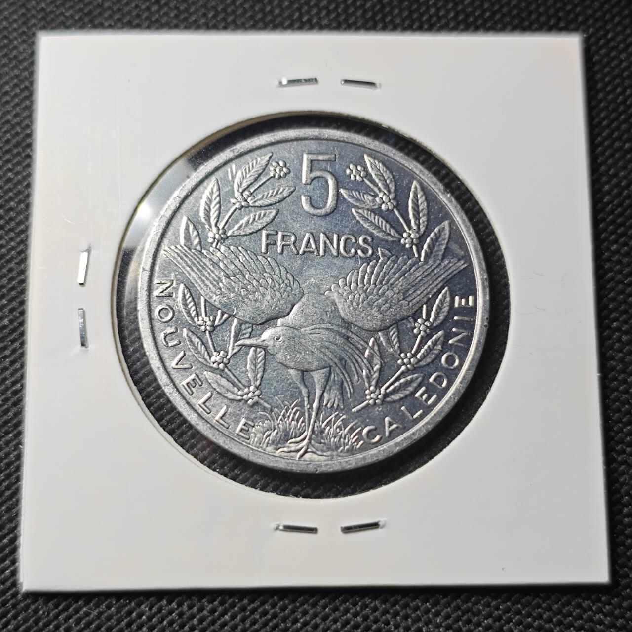 KK钱币收藏小铺 第382期  2月预留时间 周末发货 1994新喀里多尼亚5法郎