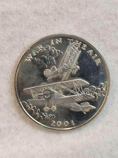 G&W世界散币，银币处理专场（第39场） - 利比里亚2001年5元  双翼机空中战争