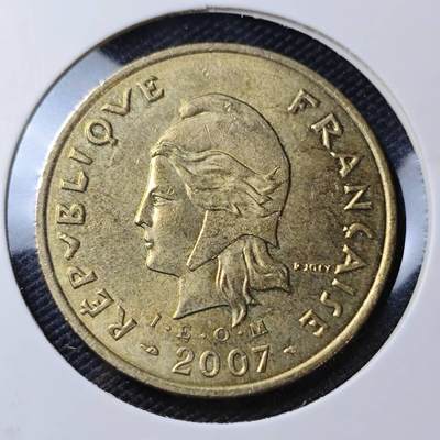 KK钱币收藏小铺 第382期  2月预留时间 周末发货 -   2007新喀里多尼亚100法郎