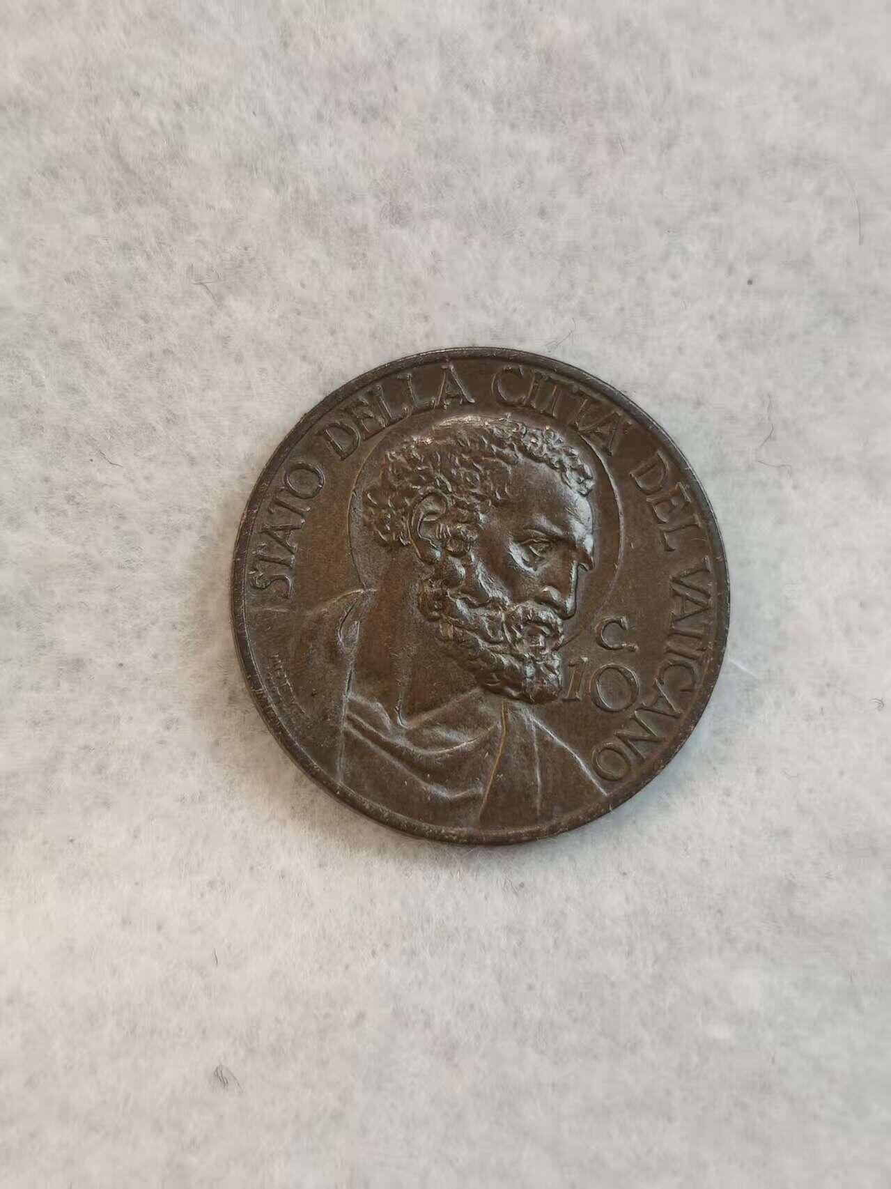 G&W世界散币，银币处理专场（第39场） 梵蒂冈1937年10分  铜币