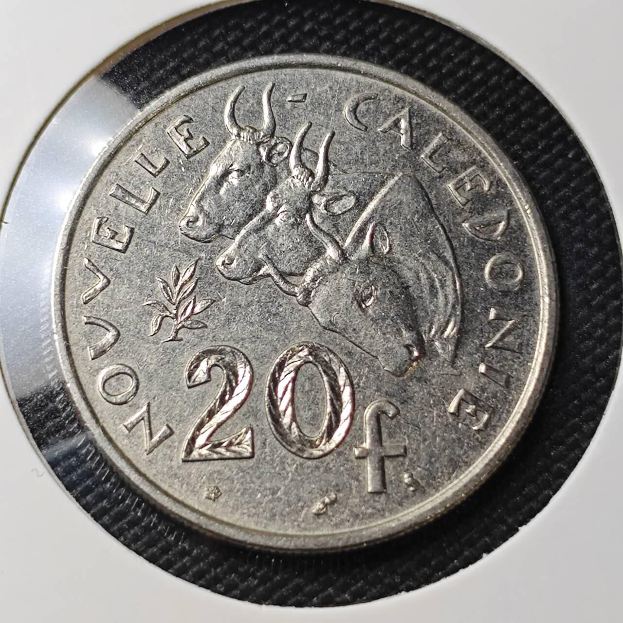 KK钱币收藏小铺 第382期  2月预留时间 周末发货 1970新喀里多尼亚20法郎