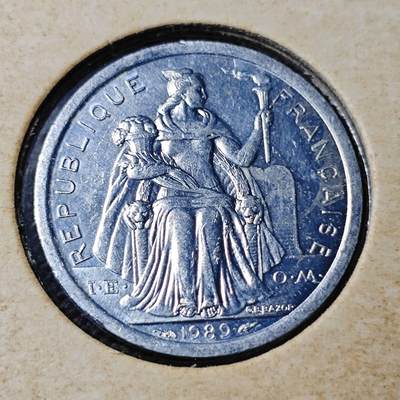 KK钱币收藏小铺 第382期  2月预留时间 周末发货 -  1989新喀里多尼亚1法郎