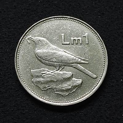 【全场包邮】纯粹捡漏拍486场（免费代拍第23场） - 马耳他1995年1里拉-蓝矶鸫