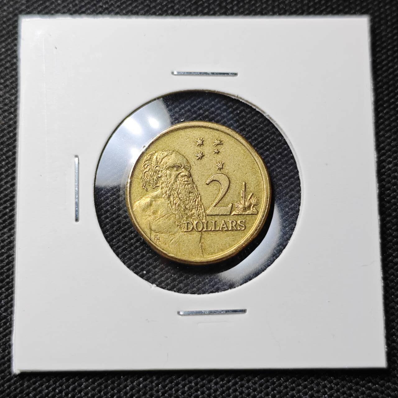 KK钱币收藏小铺 第382期  2月预留时间 周末发货  1988澳大利亚土著人2元