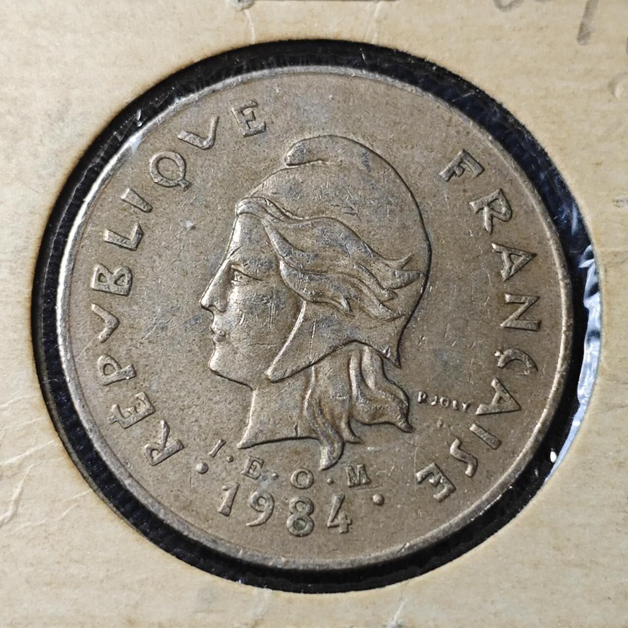 KK钱币收藏小铺 第382期  2月预留时间 周末发货  1984新喀里多尼亚100法郎